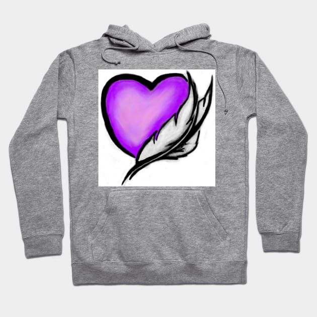 Heart lost its wings Hoodie by RAINBOWZEBRA